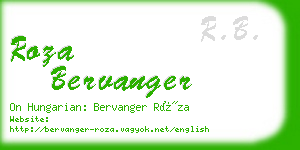 roza bervanger business card